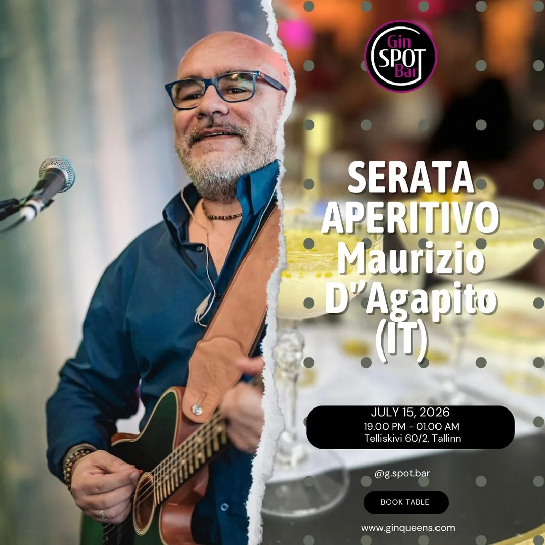 Maitsete ja tantsuõhtu Gin Spot Bar’is-Serata Aperativo Maurizio D'Agapito