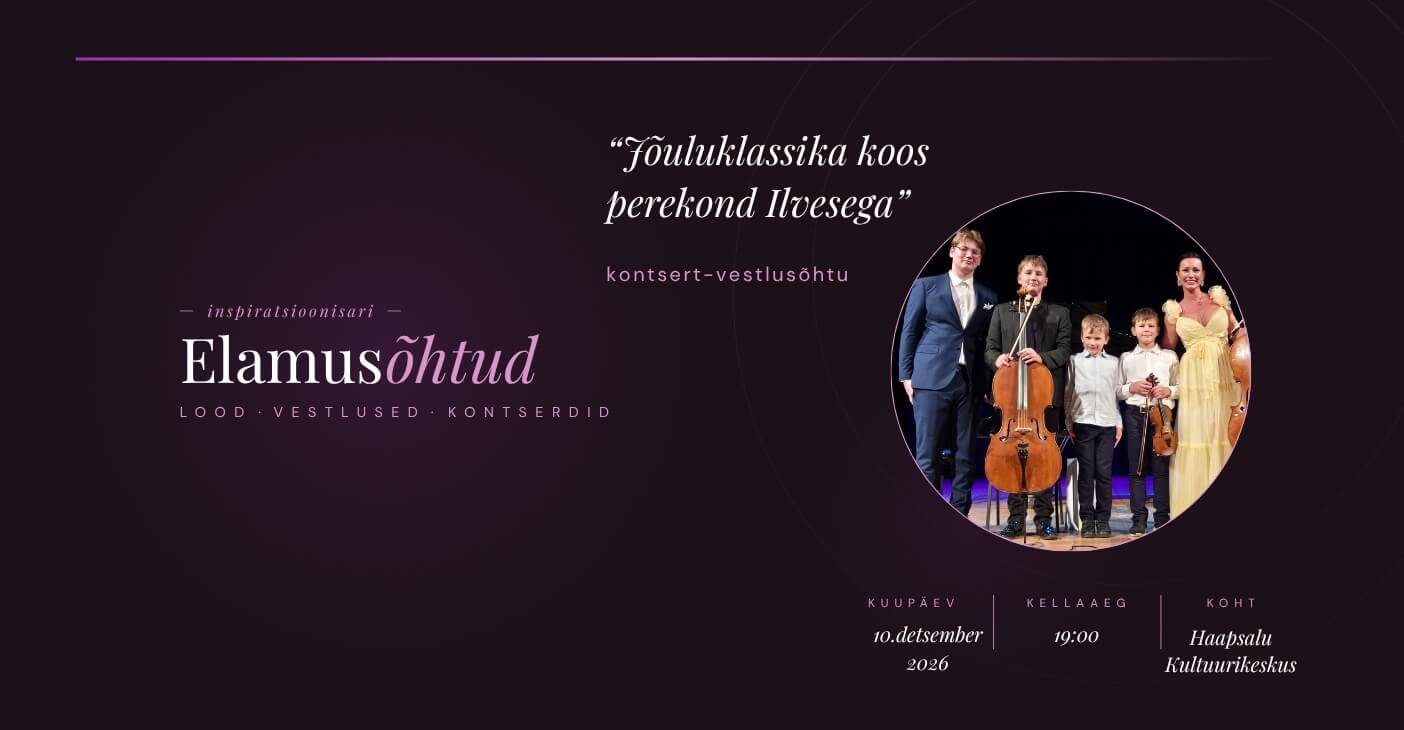 Silvia Ilvese jõulukontsert koos poegadega