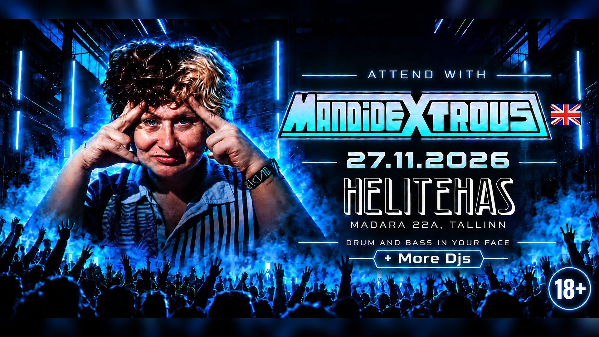 Attend with MANDIDEXTROUS (UK) drum and bass event