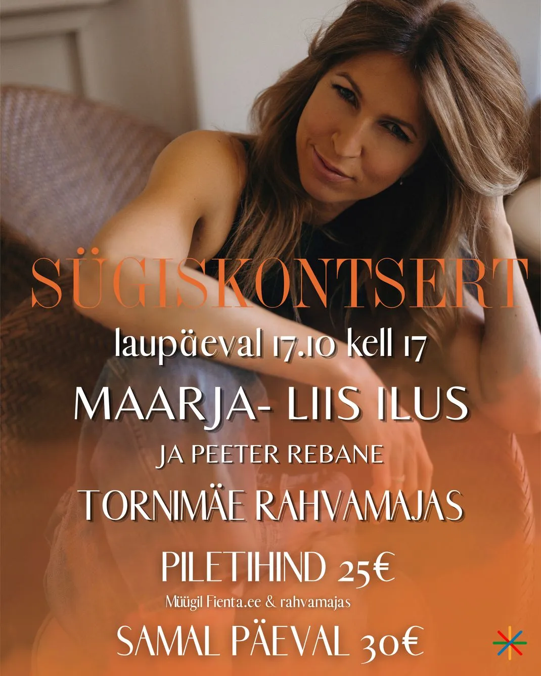 SÜGISKONTSERT TORNIMÄE RAHVAMAJAS - Maarja-Liis Ilus & Peeter Rebane