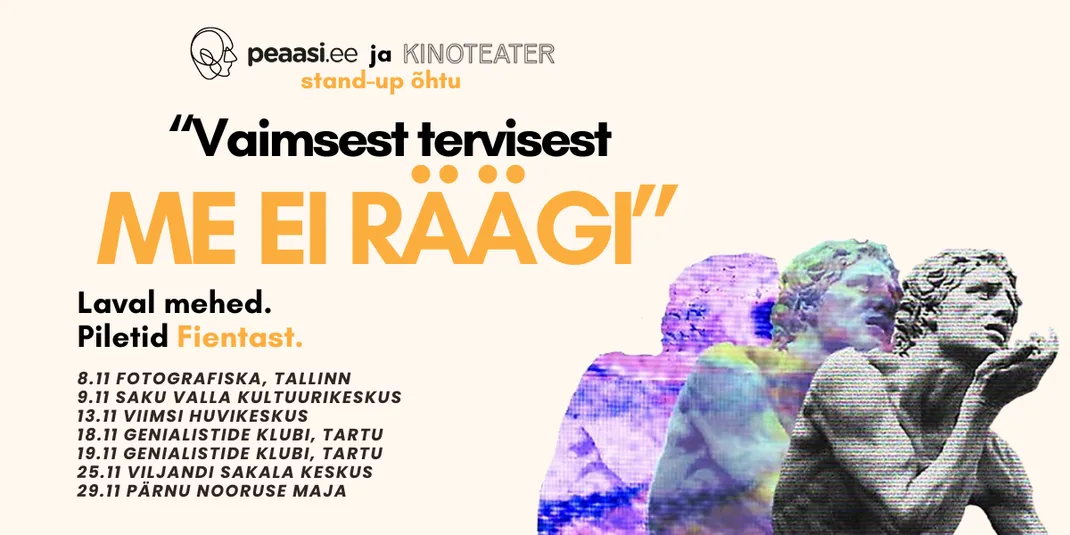 Eesti mehed laval stand-up etendusega "Vaimsest tervisest me ei räägi"
