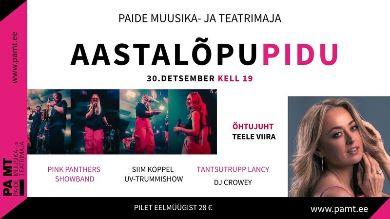 Paide Muusika- ja Teatrimaja aastalõpupidu: Pink Panthers showband