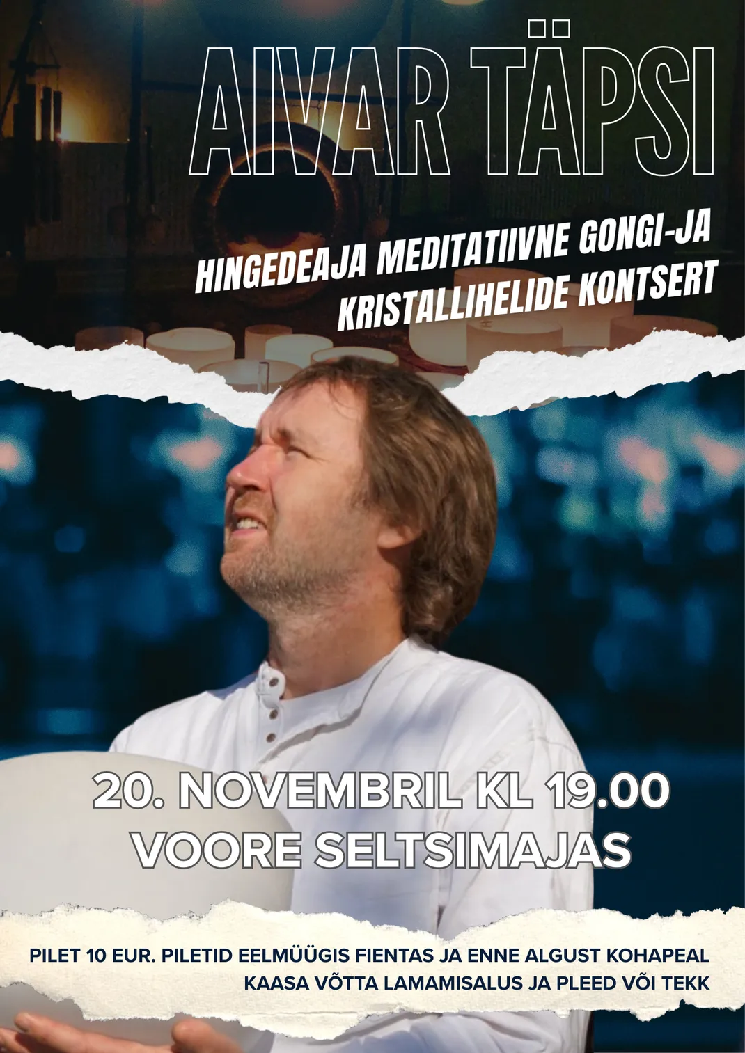 Hingedeaja meditatiivne gongi-ja kristallihelide kontsert