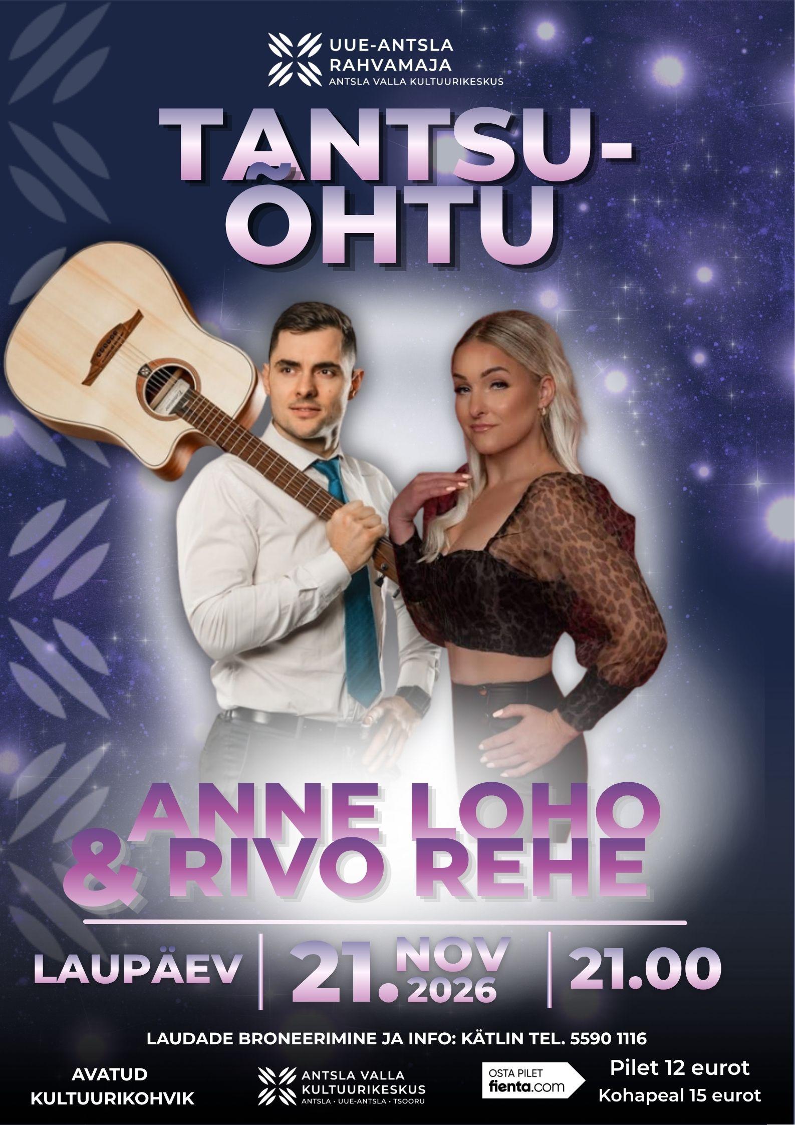 Tantsuõhtu Anne Loho ja Rivo Rehe
