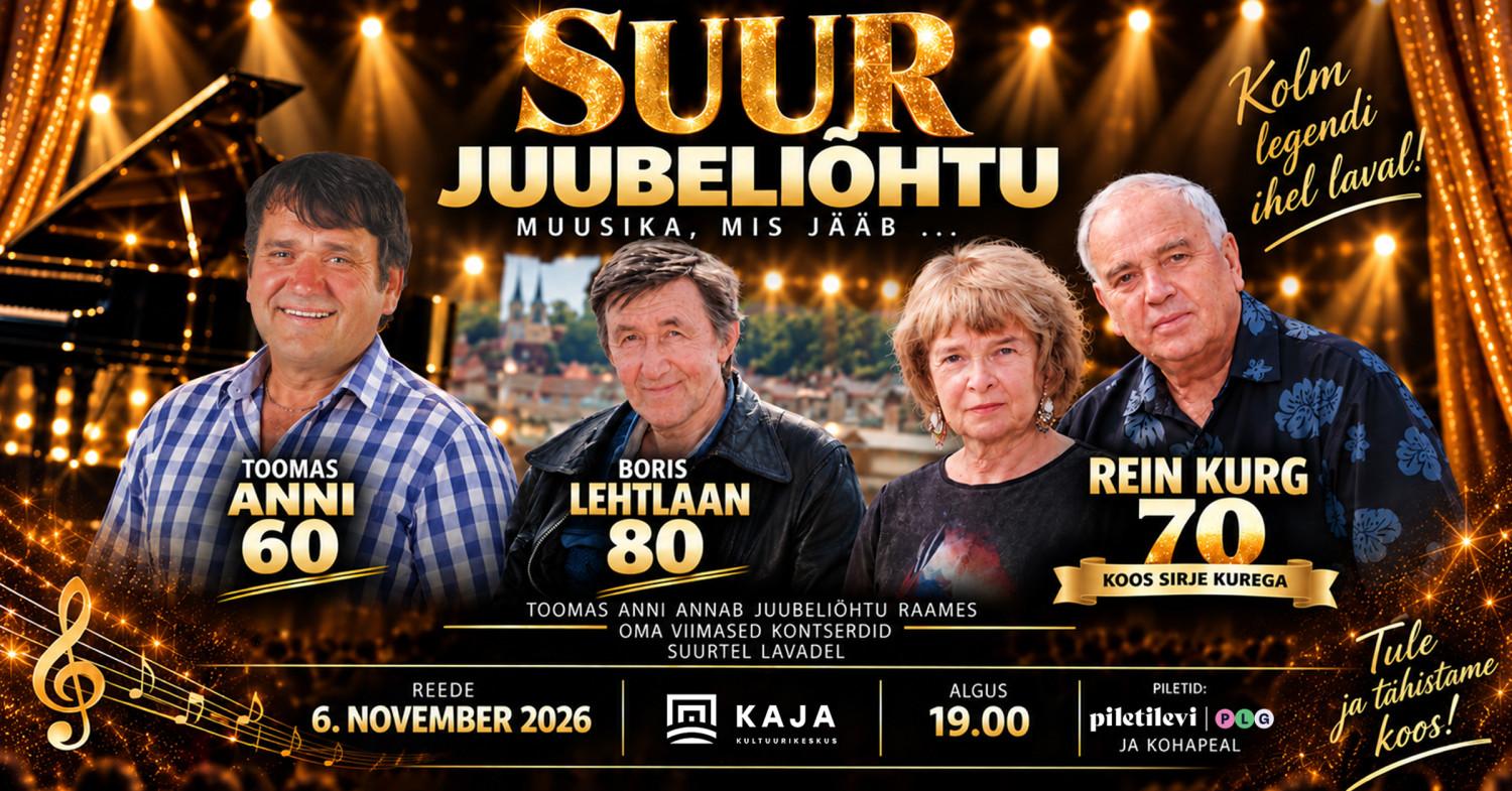 Toomas Anni 60, Rein Kurg 70 koos Sirje Kurega, Boris Lehtlaan 80
