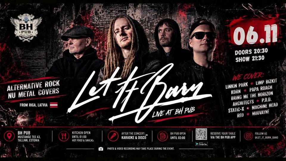 LET IT BURN( Riga )- alternative rock/nu-metal covers
