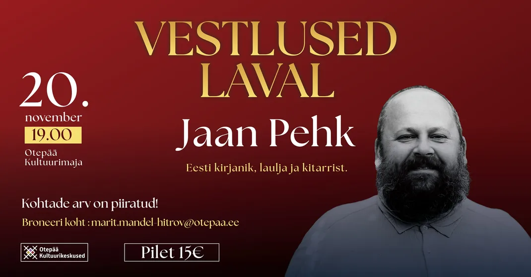 VESTLUSED LAVAL - vestlusõhtu Jaan Pehkiga