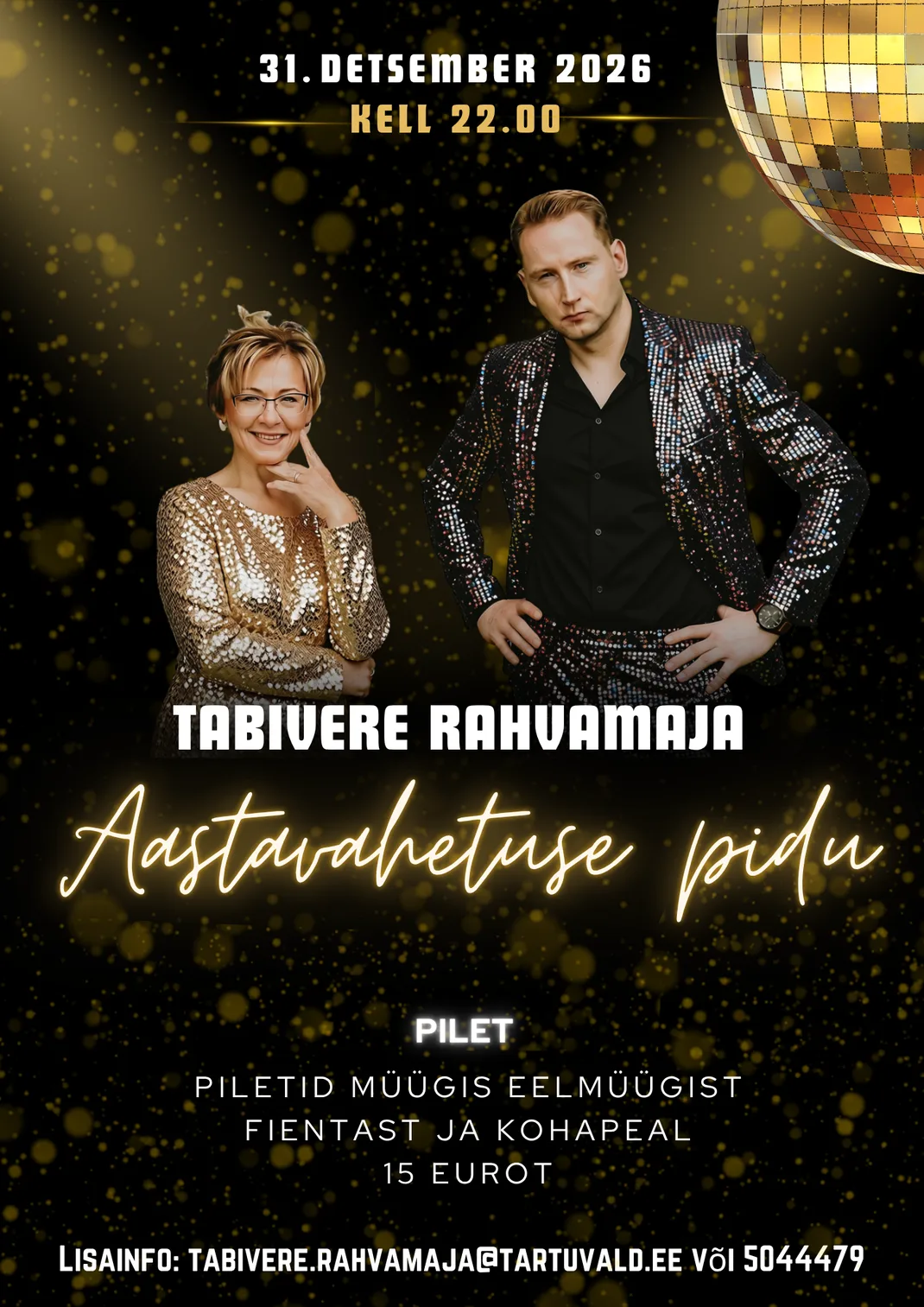 Aastavahetuse pidu Tabivere Rahvamajas