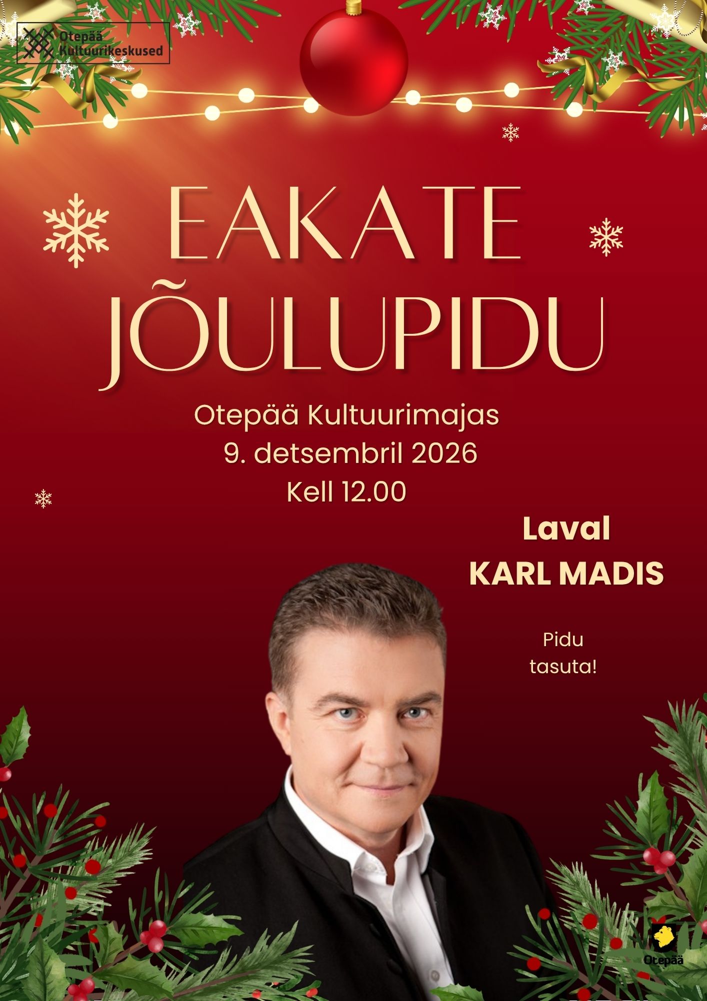 Eakate jõulupidu – laval KARL MADIS